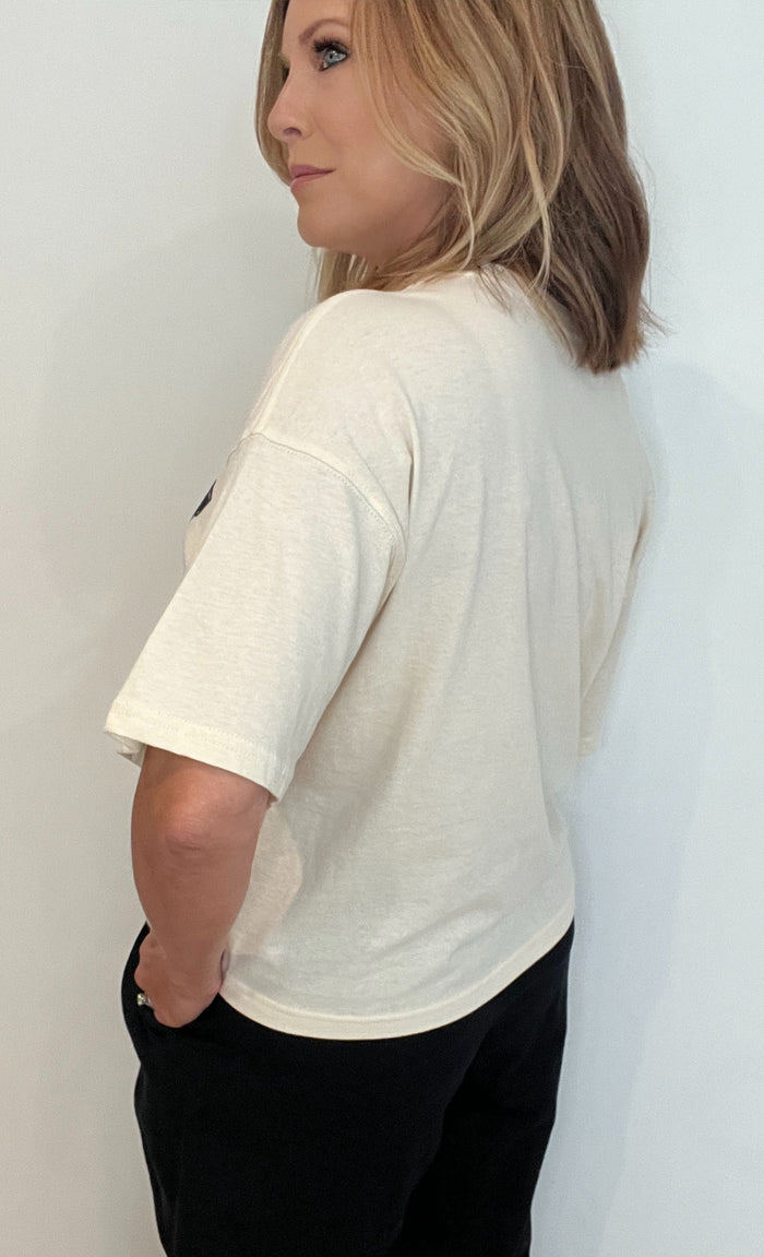Football Season Tee-Natural/Black
