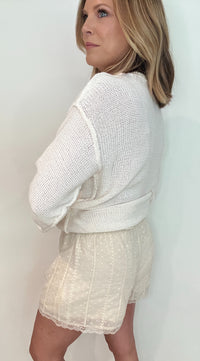 Sweet Nothings Shorts-Cream