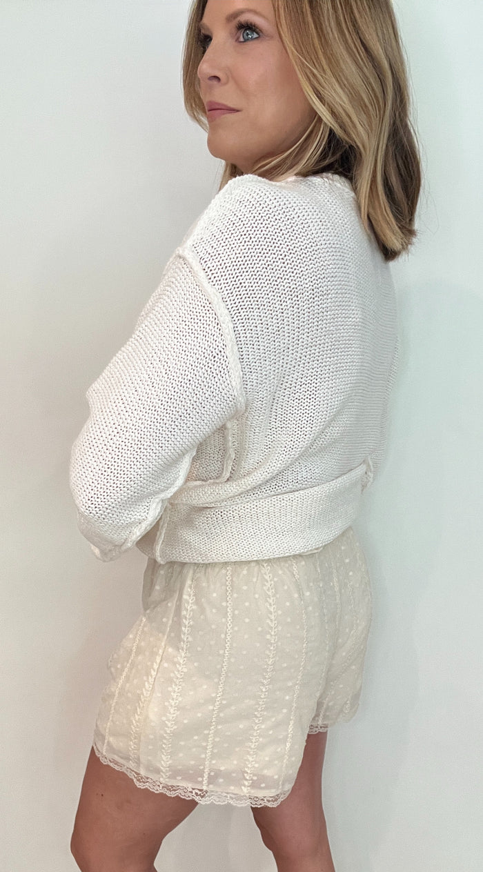 Sweet Nothings Shorts-Cream