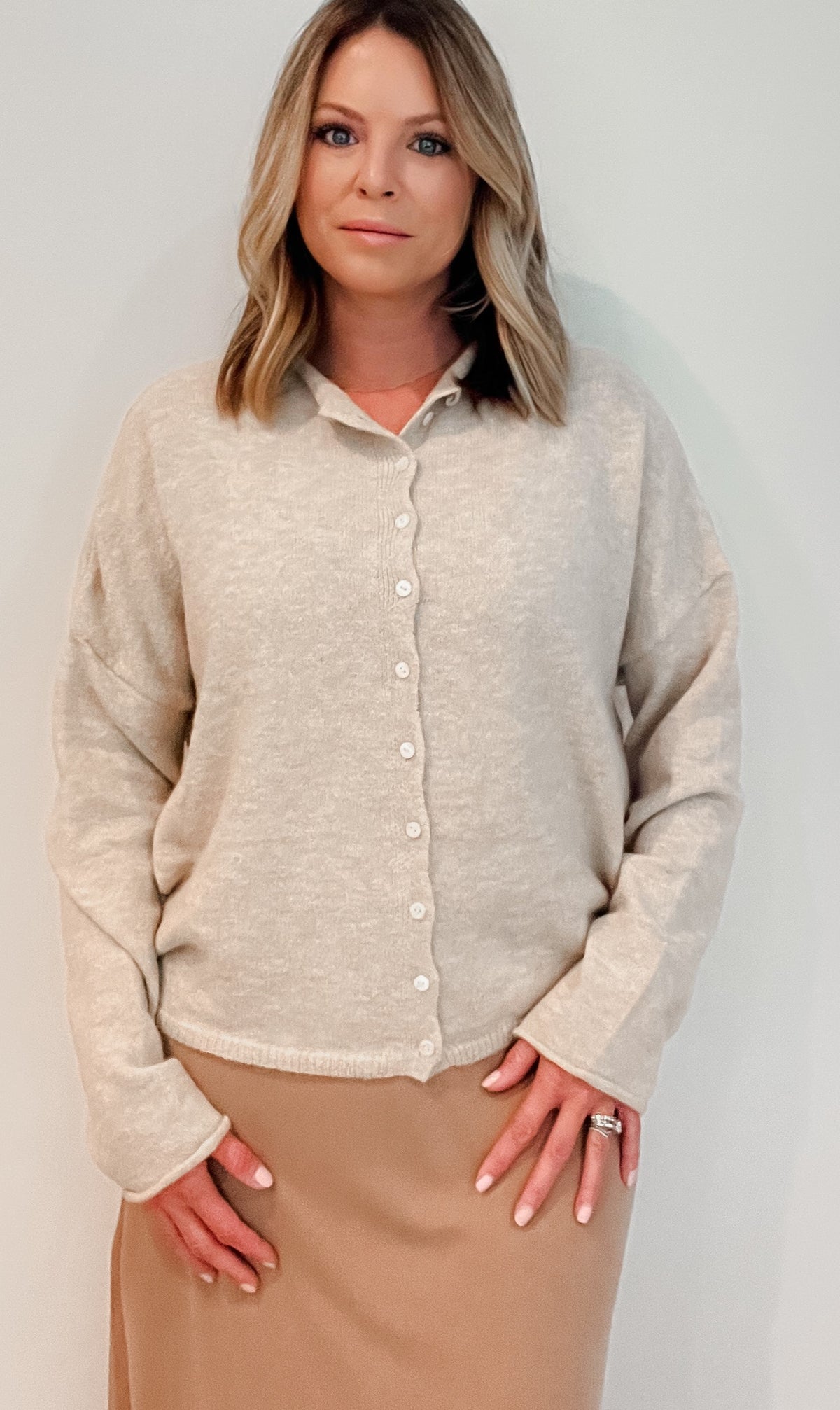 Shelby Cardigan-Natural