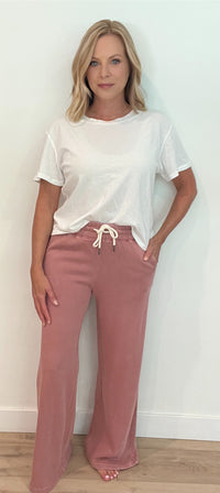 Early Riser Sweat Pants-Rose