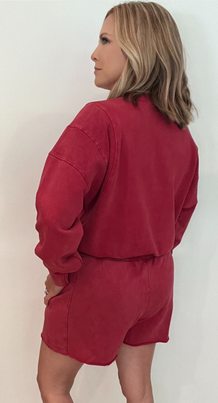 Garnet Shorts-Red