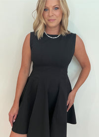 Audrey Skater Dress-Black