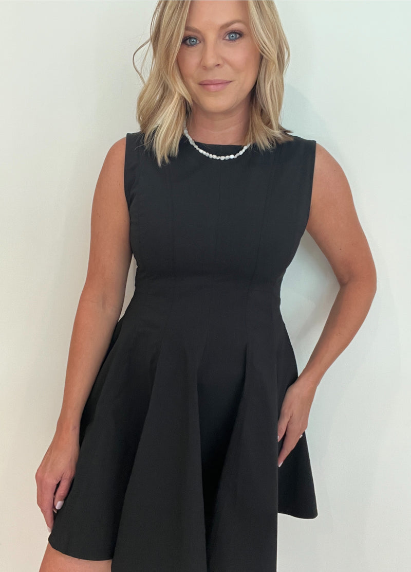 Audrey Skater Dress-Black