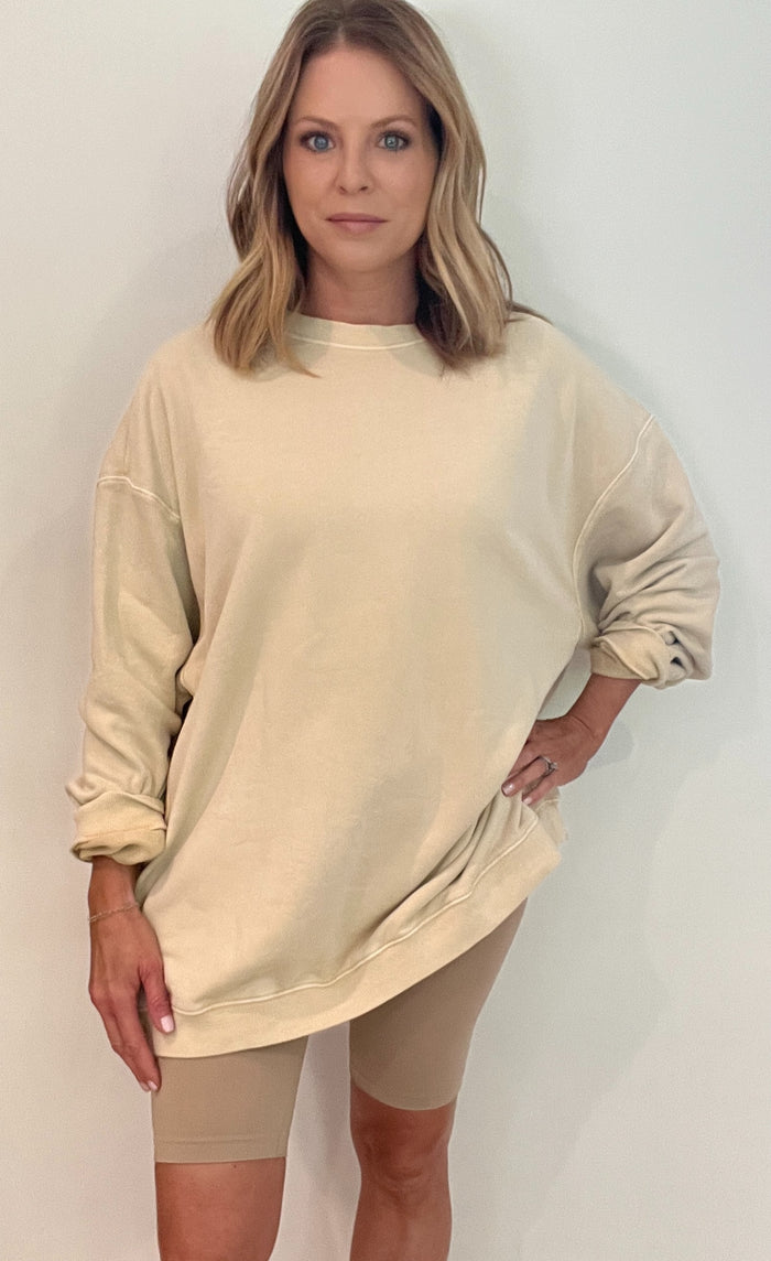 Kenzie Cotton Pullover-Sand