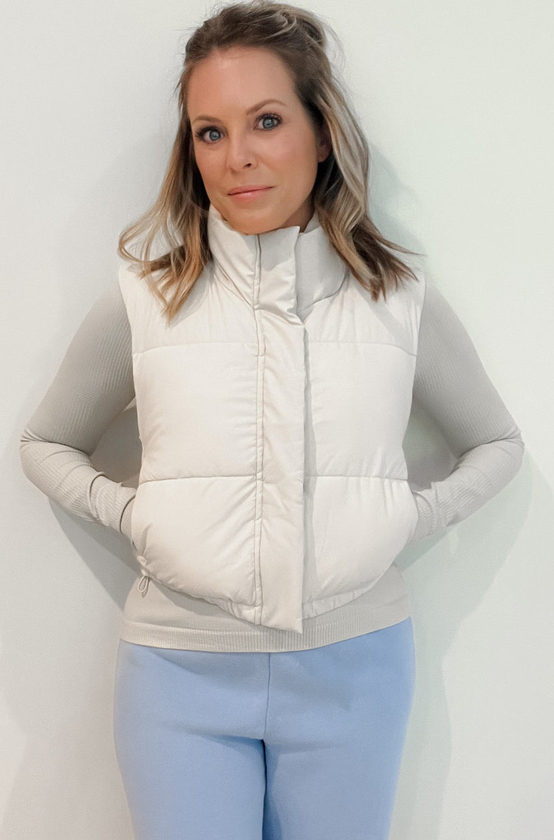 Haven Puffer Vest-Ivory