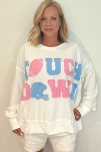 Touchdown Pullover-Pink/Blue