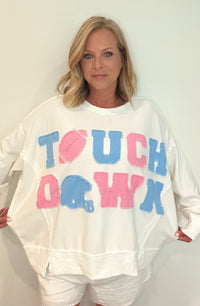 Touchdown Pullover-Pink/Blue