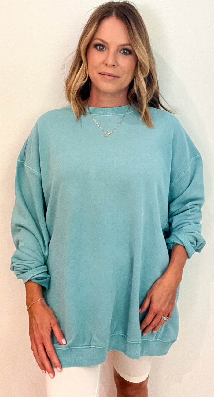 Kenzie Cotton Pullover-Blue