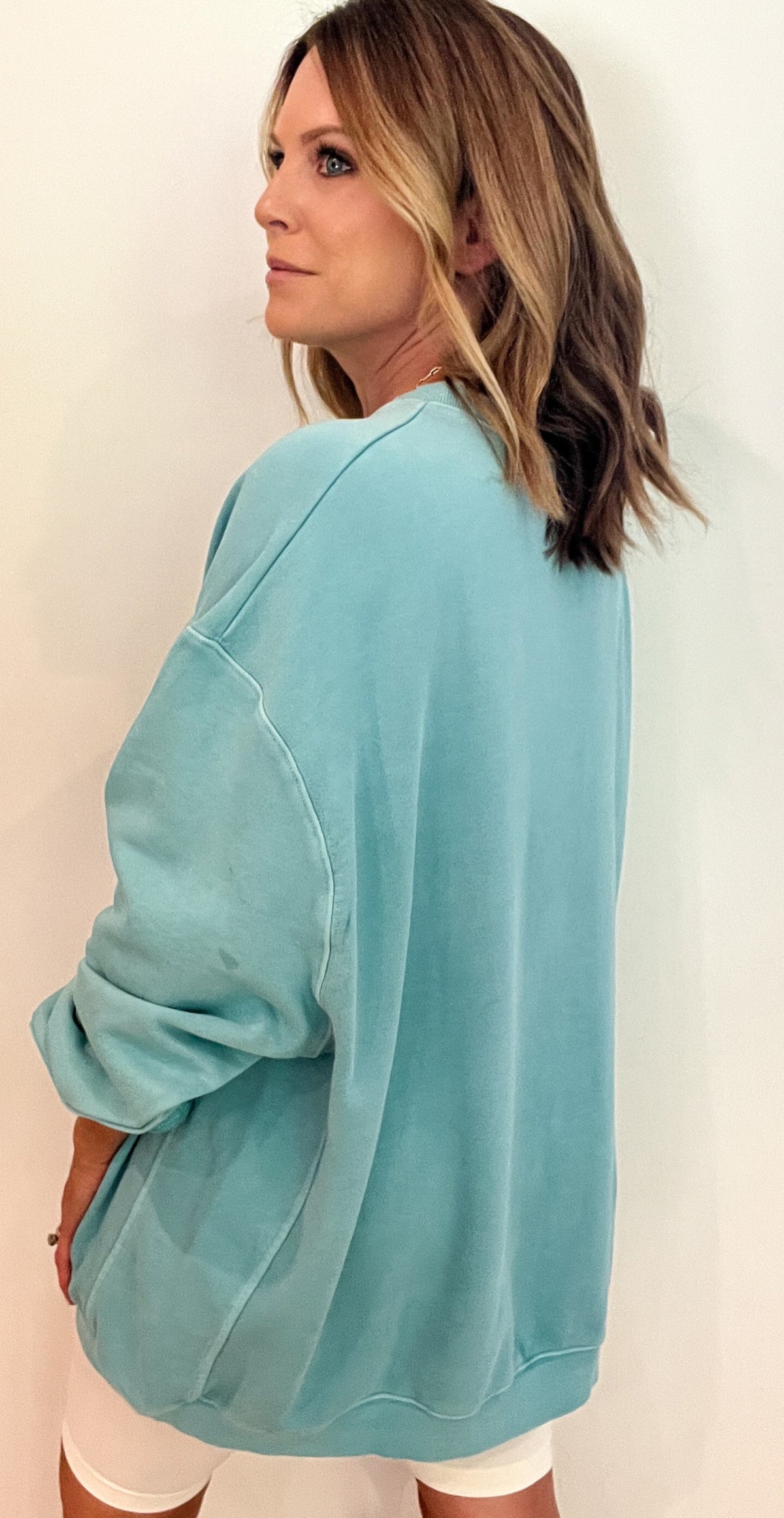 Kenzie Cotton Pullover-Blue