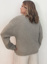 Laurel Soft Knit Sweater-Taupe