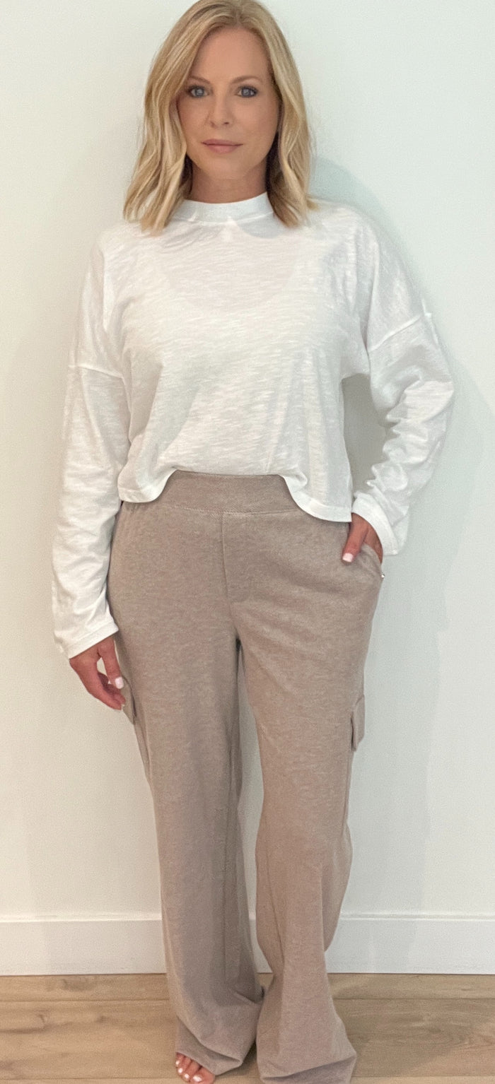 Jeffery Cargo Pants-Taupe Heather