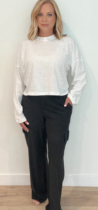 Jeffery Cargo Pants-Black Heather