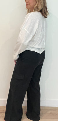 Jeffery Cargo Pants-Black Heather