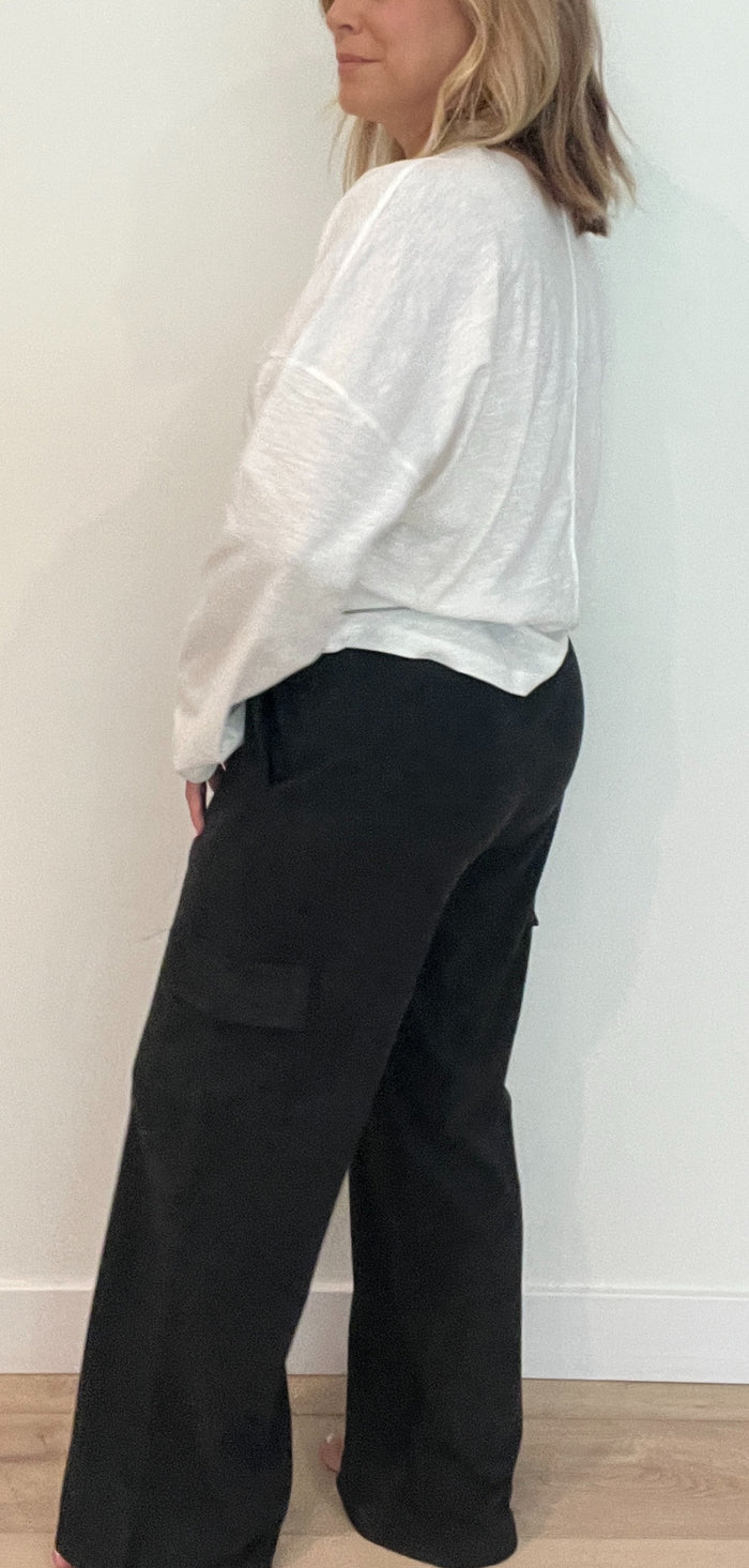 Jeffery Cargo Pants-Black Heather