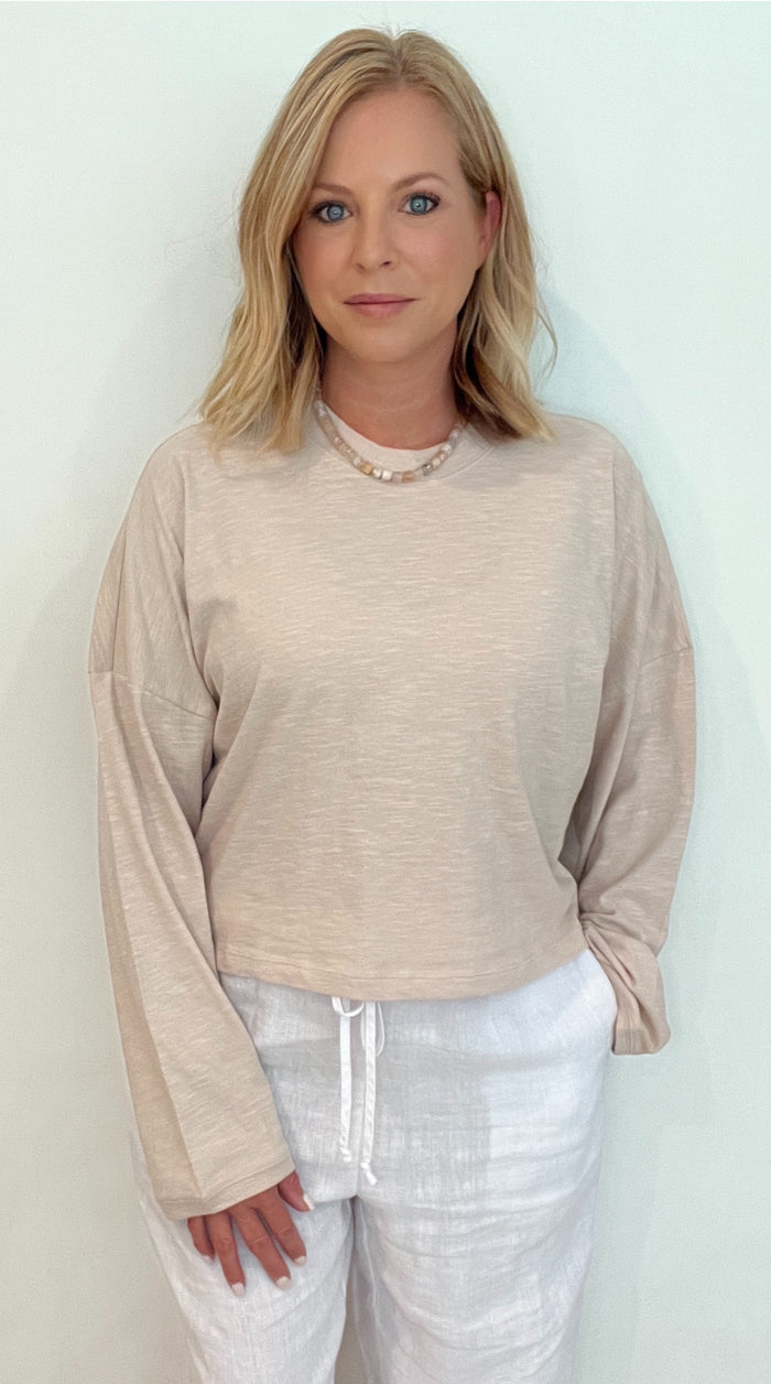 The Everyday Long Sleeve Tee-Nude