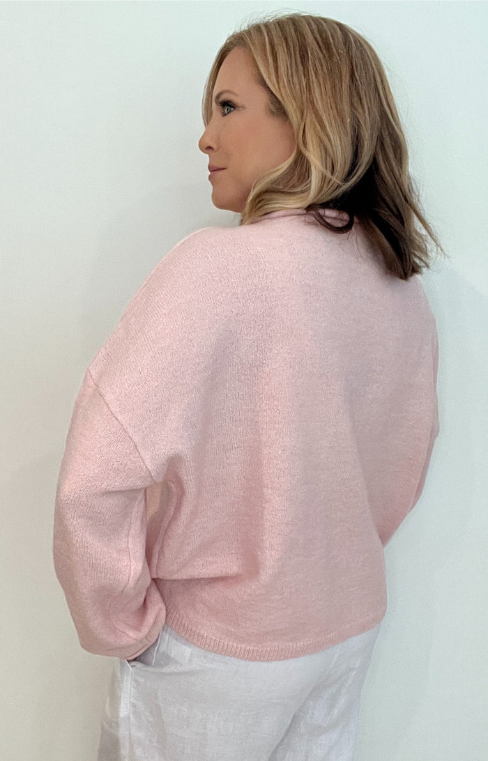 Easy Days Sweater-Baby Pink