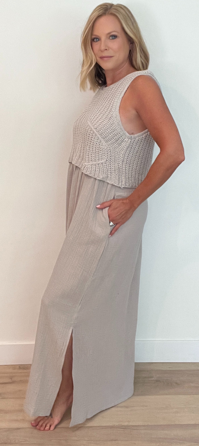 New Haven Dress-Misty Grey