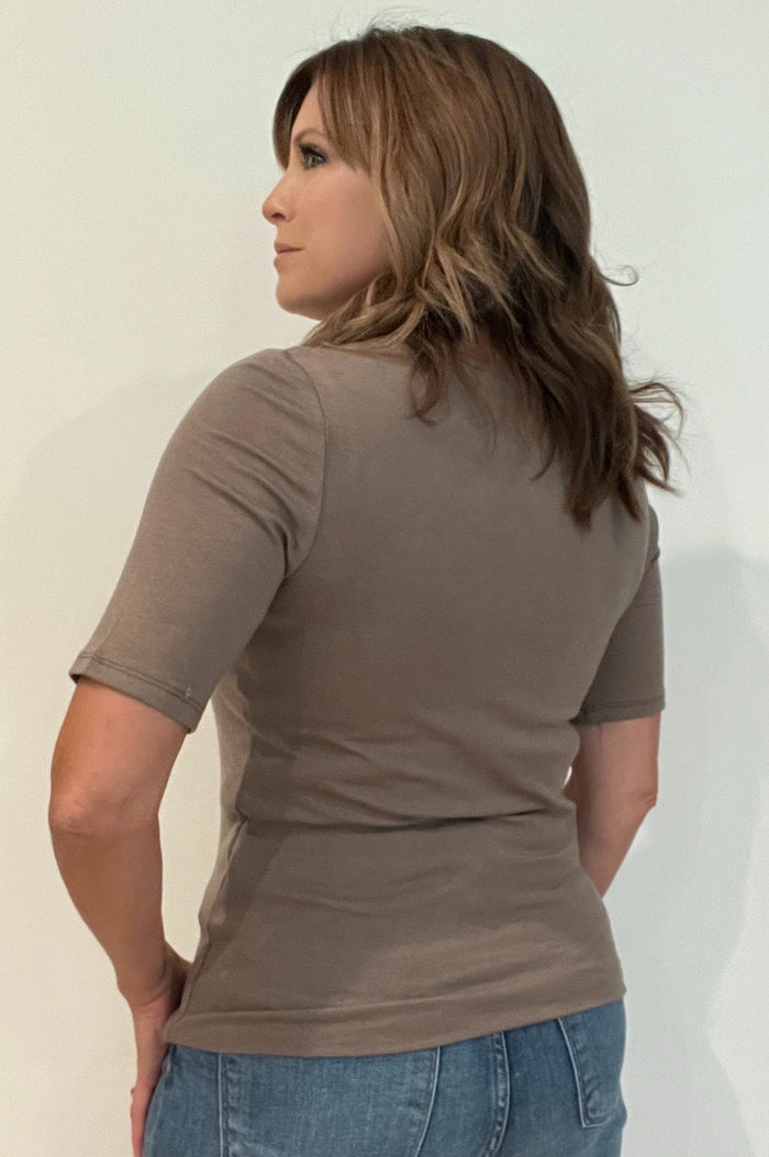 Charlie Soft Tee-Taupe