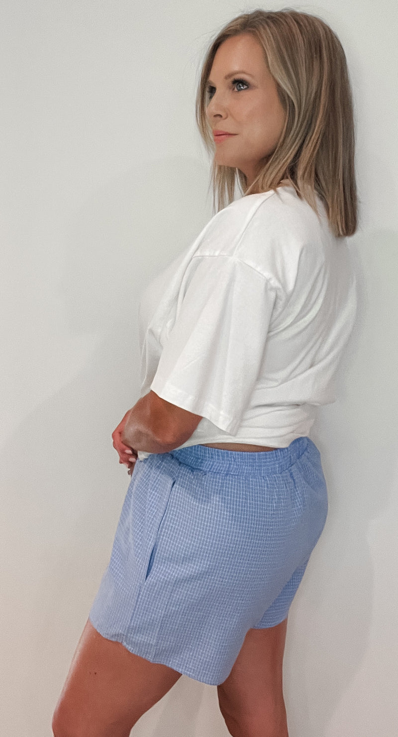 Coastal Blues Shorts-Sky Blue