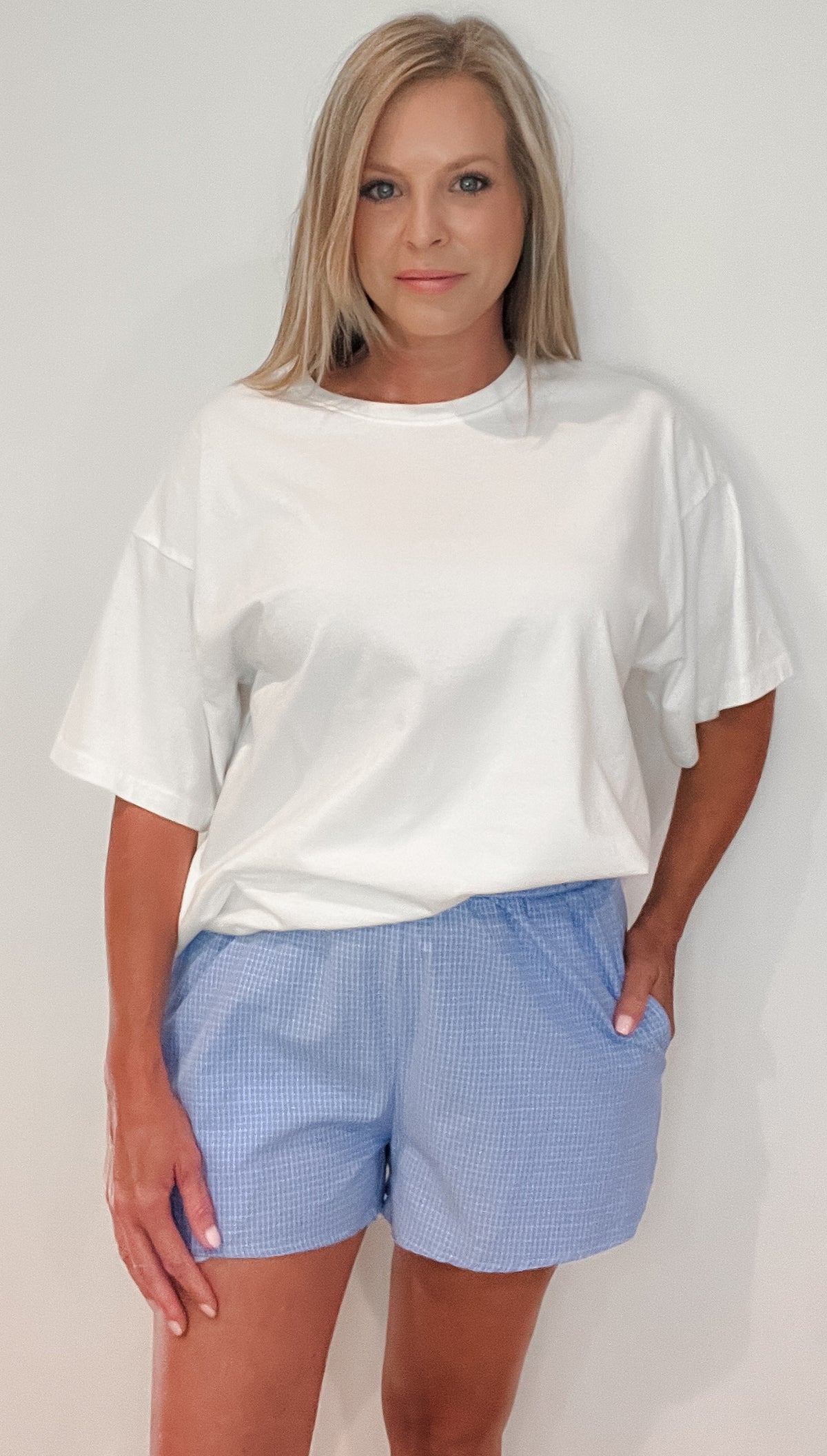 Coastal Blues Shorts-Sky Blue