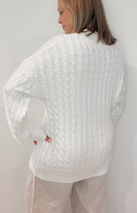 White Sands Cable Knit Sweater