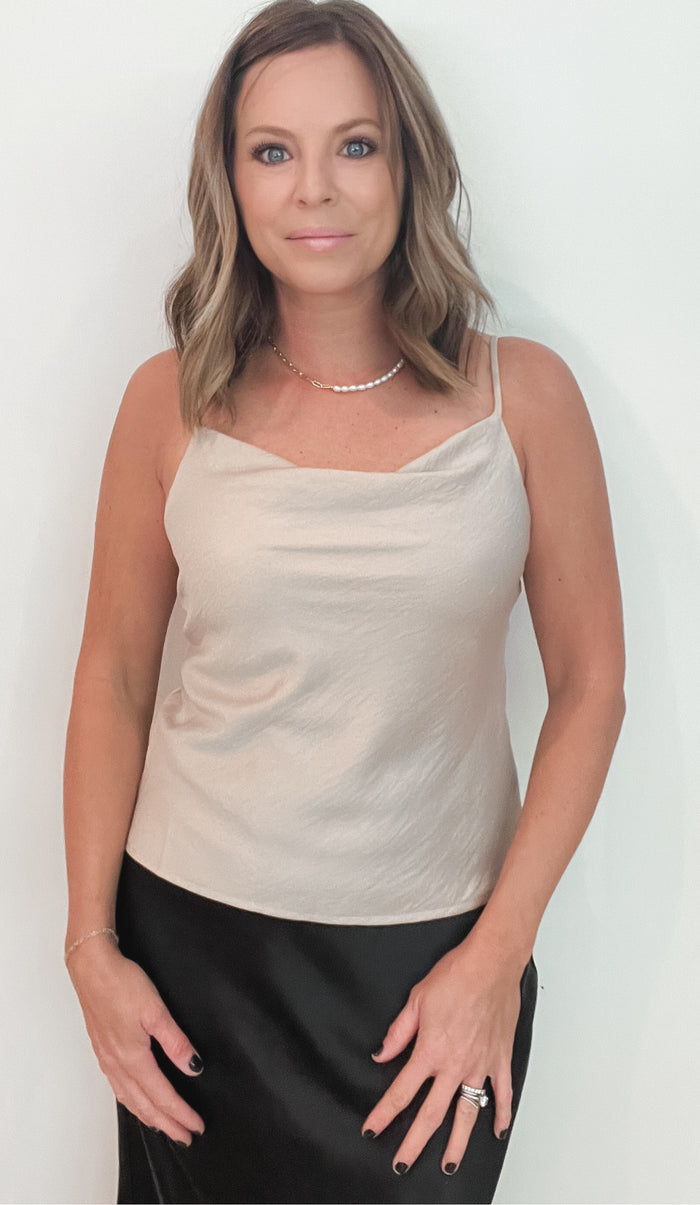Cassidy Cami Tank-Champagne