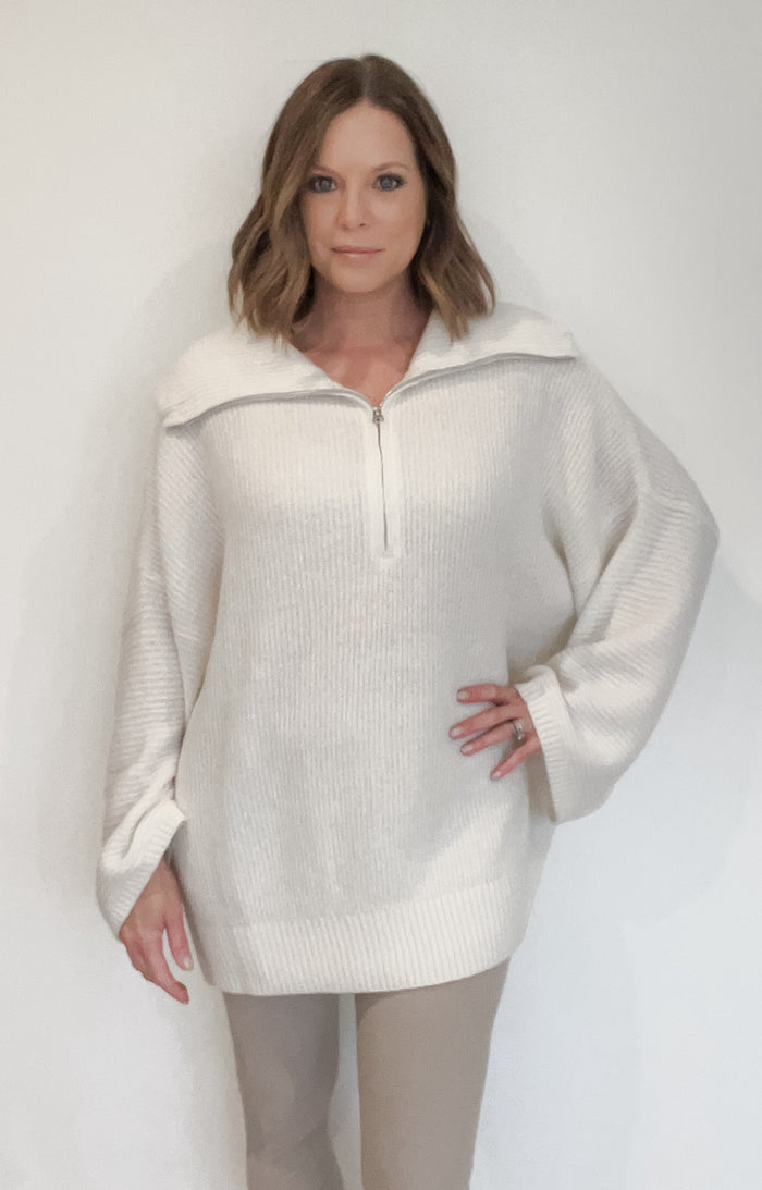 Noel Half Zip Sweater