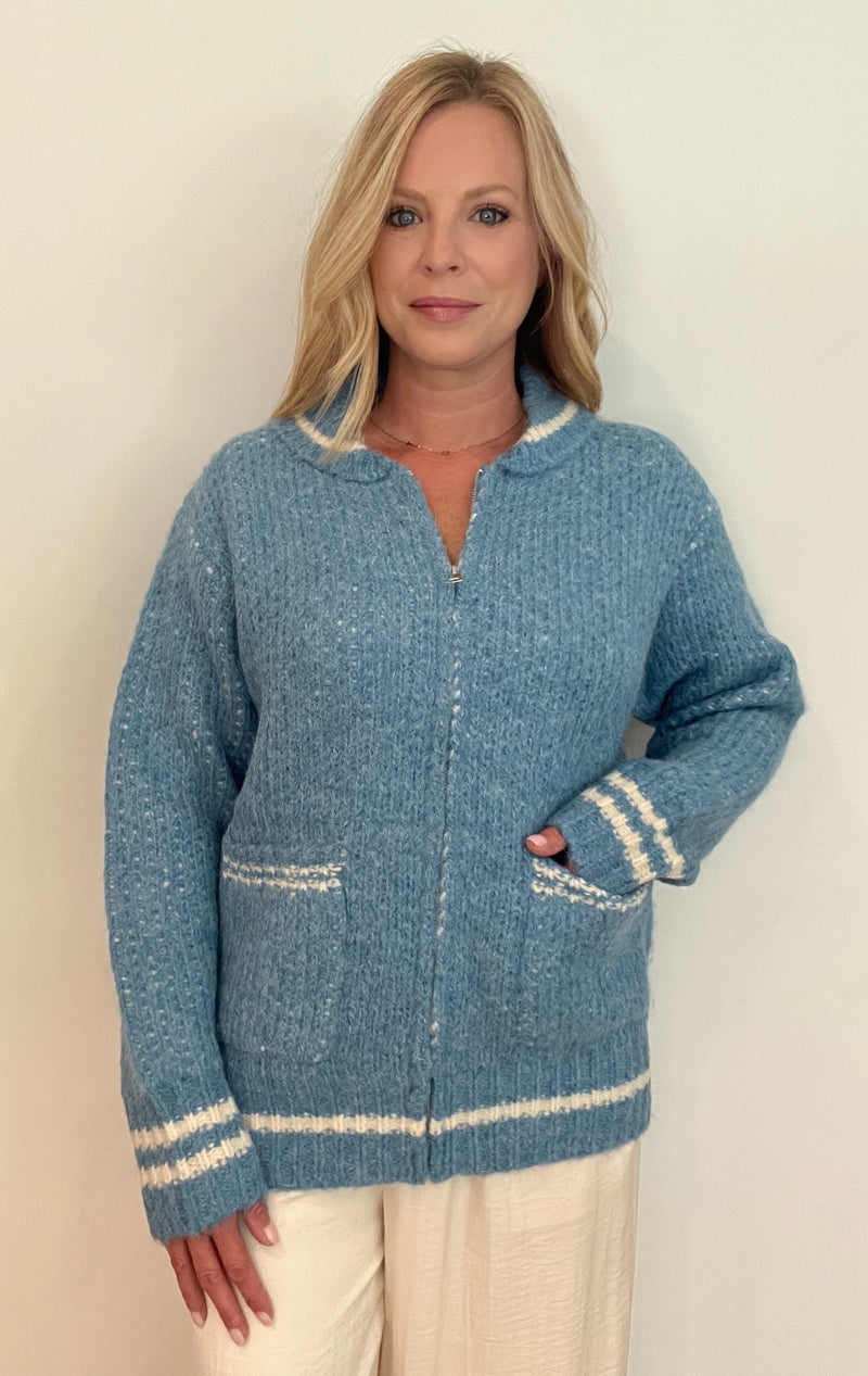 Apres Cardigan-French Blue