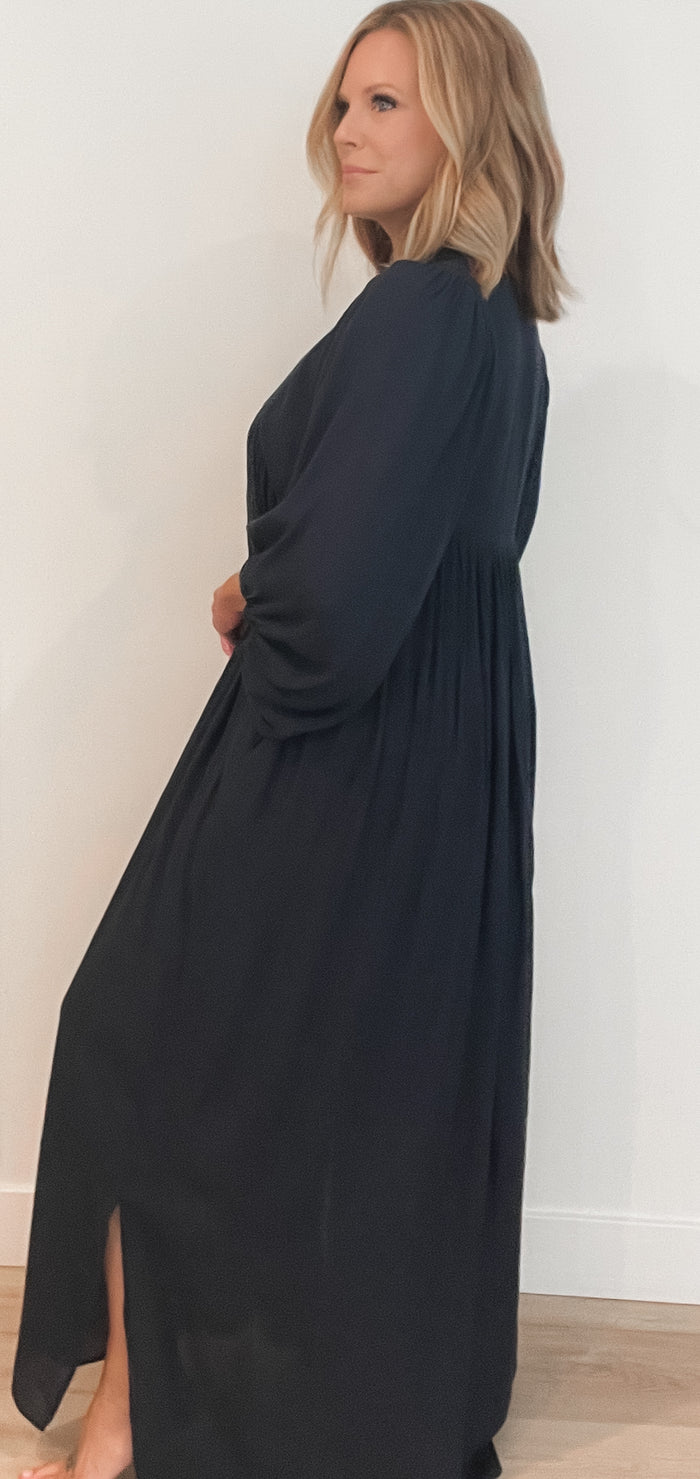 Newbury Midi Dress-Navy