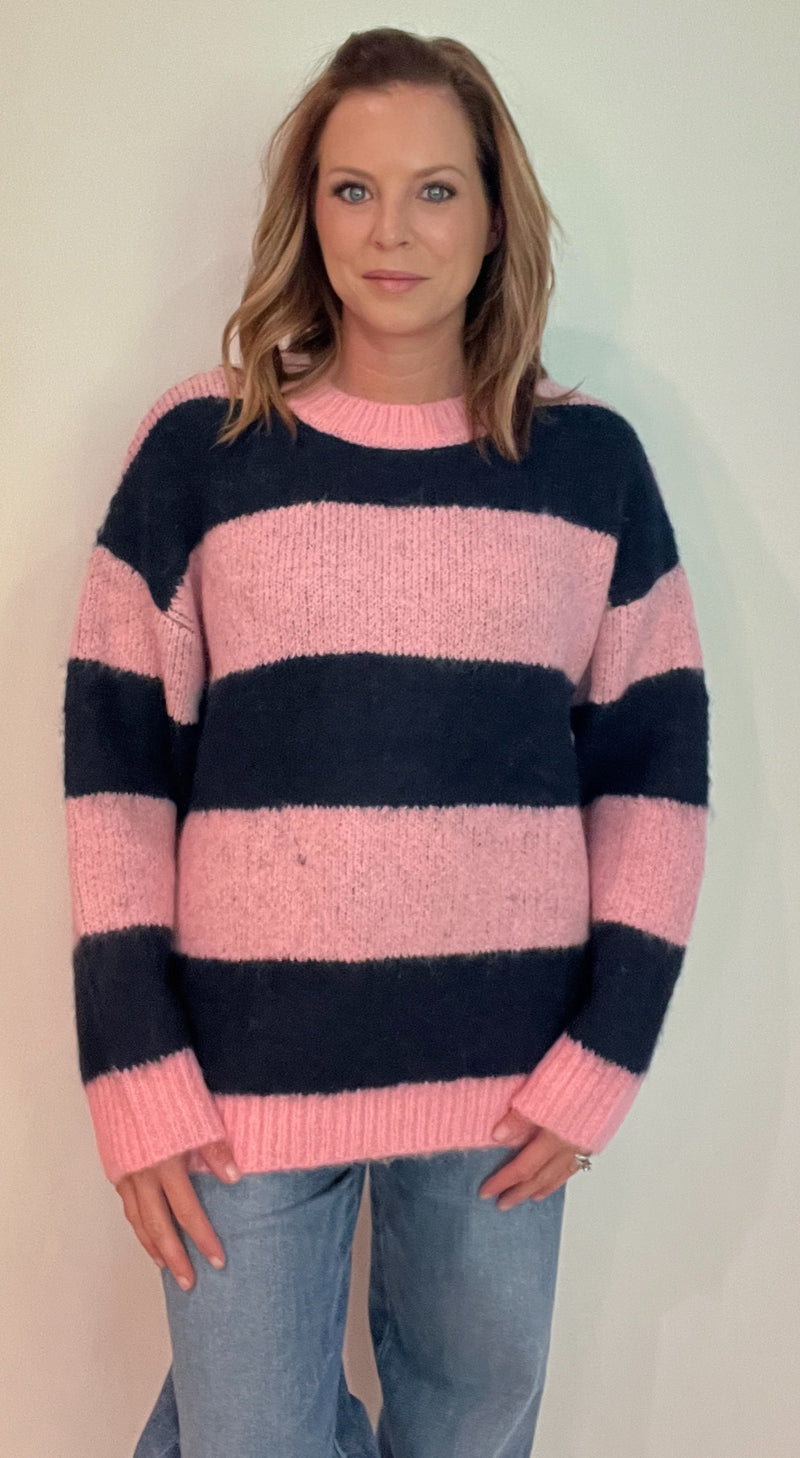 Blushing Beauty Stripe Sweater