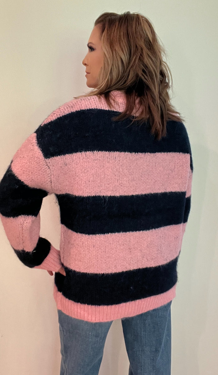 Blushing Beauty Stripe Sweater