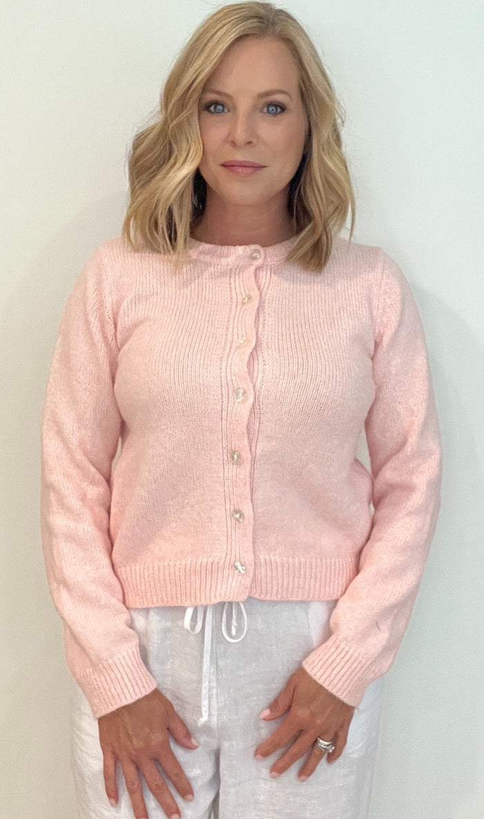 Khloe Cardigan-Baby Pink