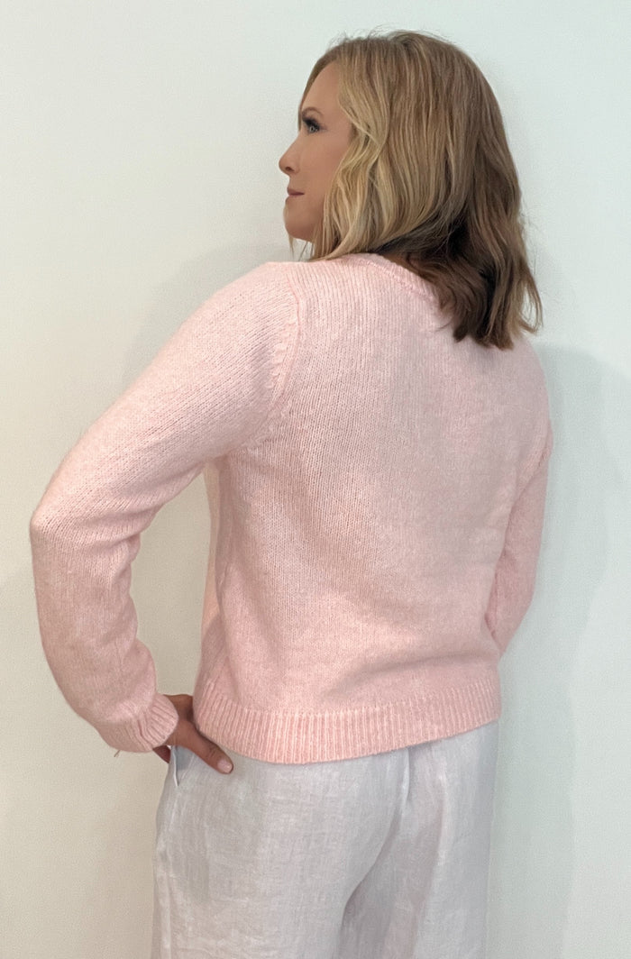Khloe Cardigan-Baby Pink