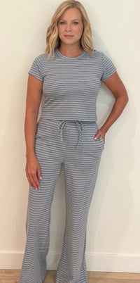 By The Sea Lounge Set-Blue/Grey