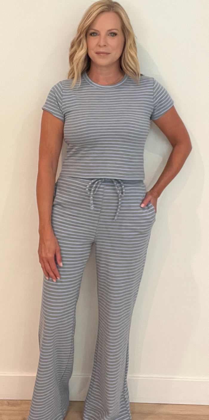 By The Sea Lounge Set-Blue/Grey