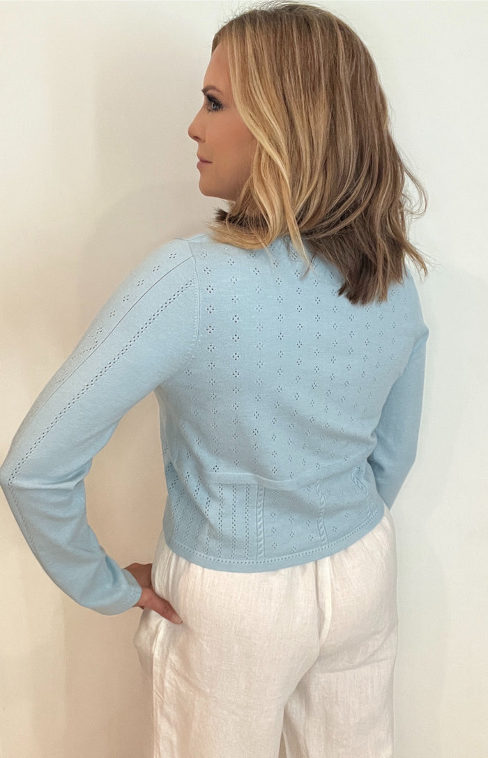The Katherine Cardigan-Blue