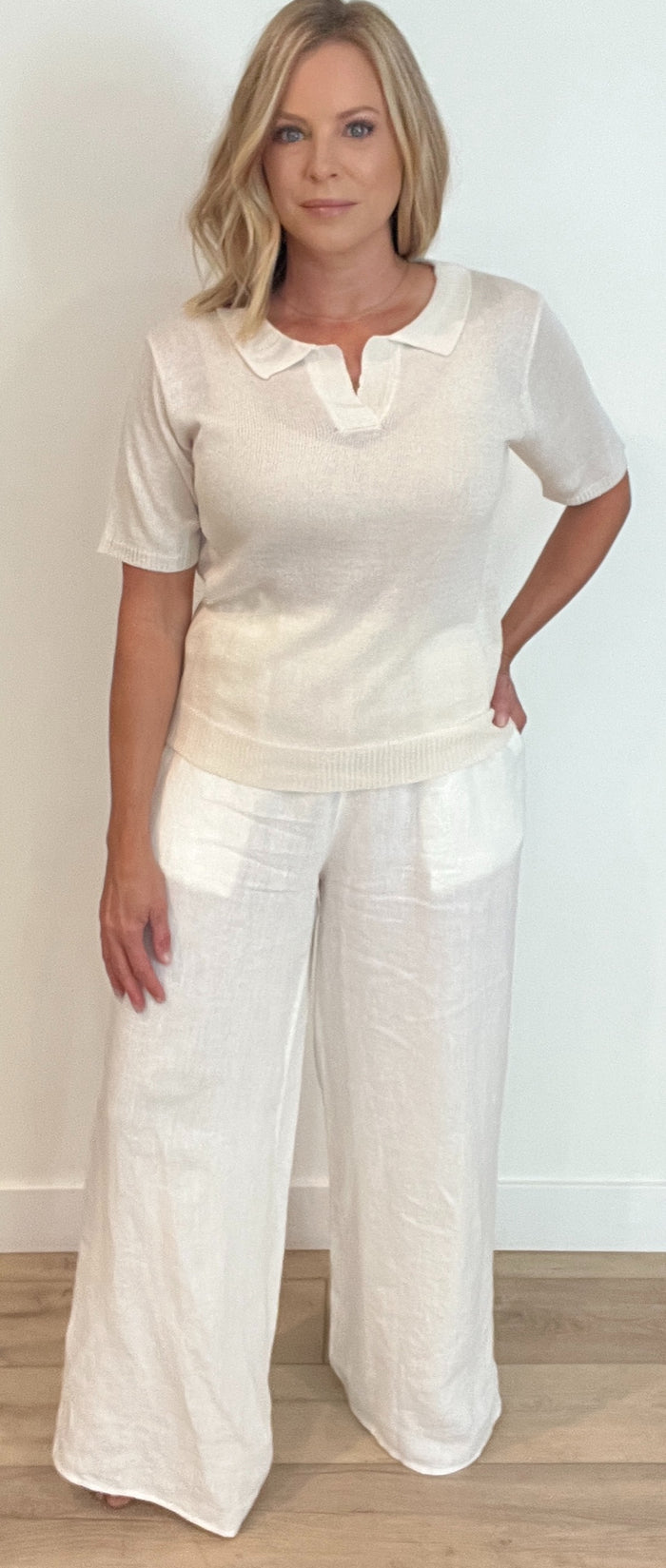 The Effortless Linen Pants-Off White
