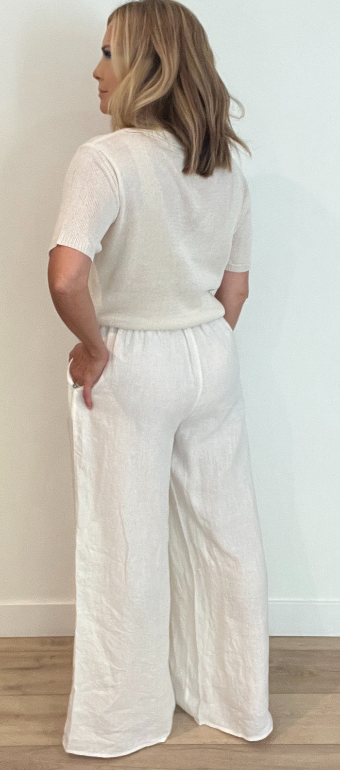 The Effortless Linen Pants-Off White