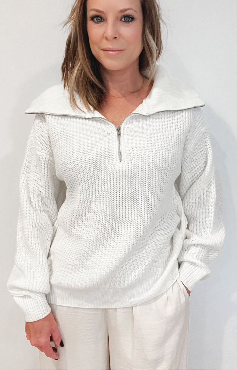 Avery Half Zip Sweater