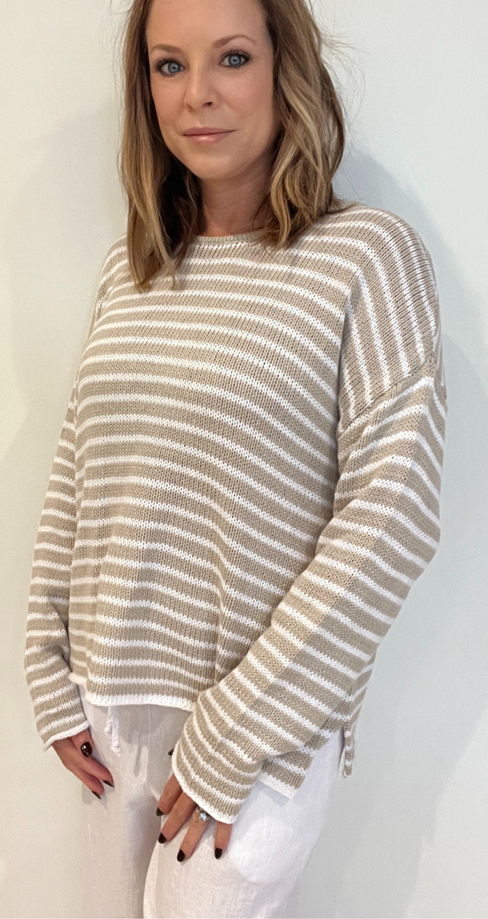 Seaside Sweater-Beige