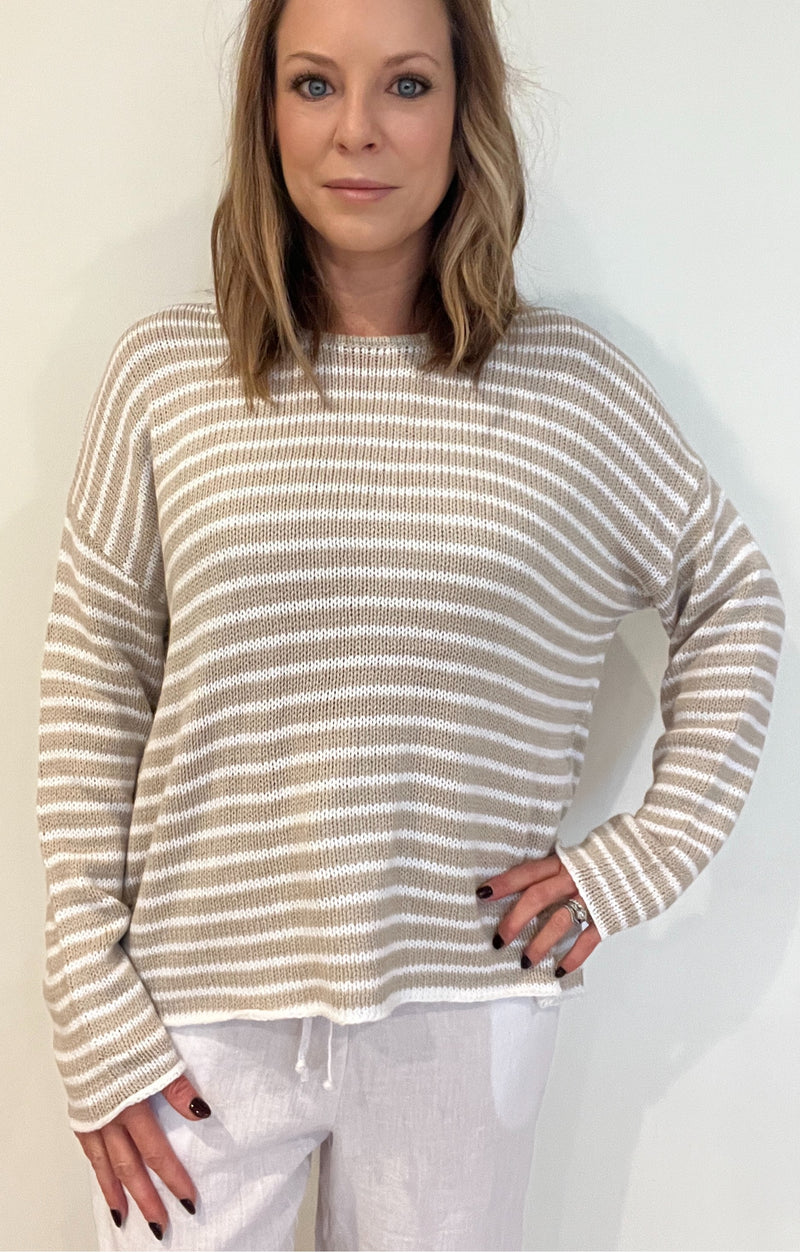 Seaside Sweater-Beige