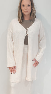 Jamie Midi Cardigan-Cream