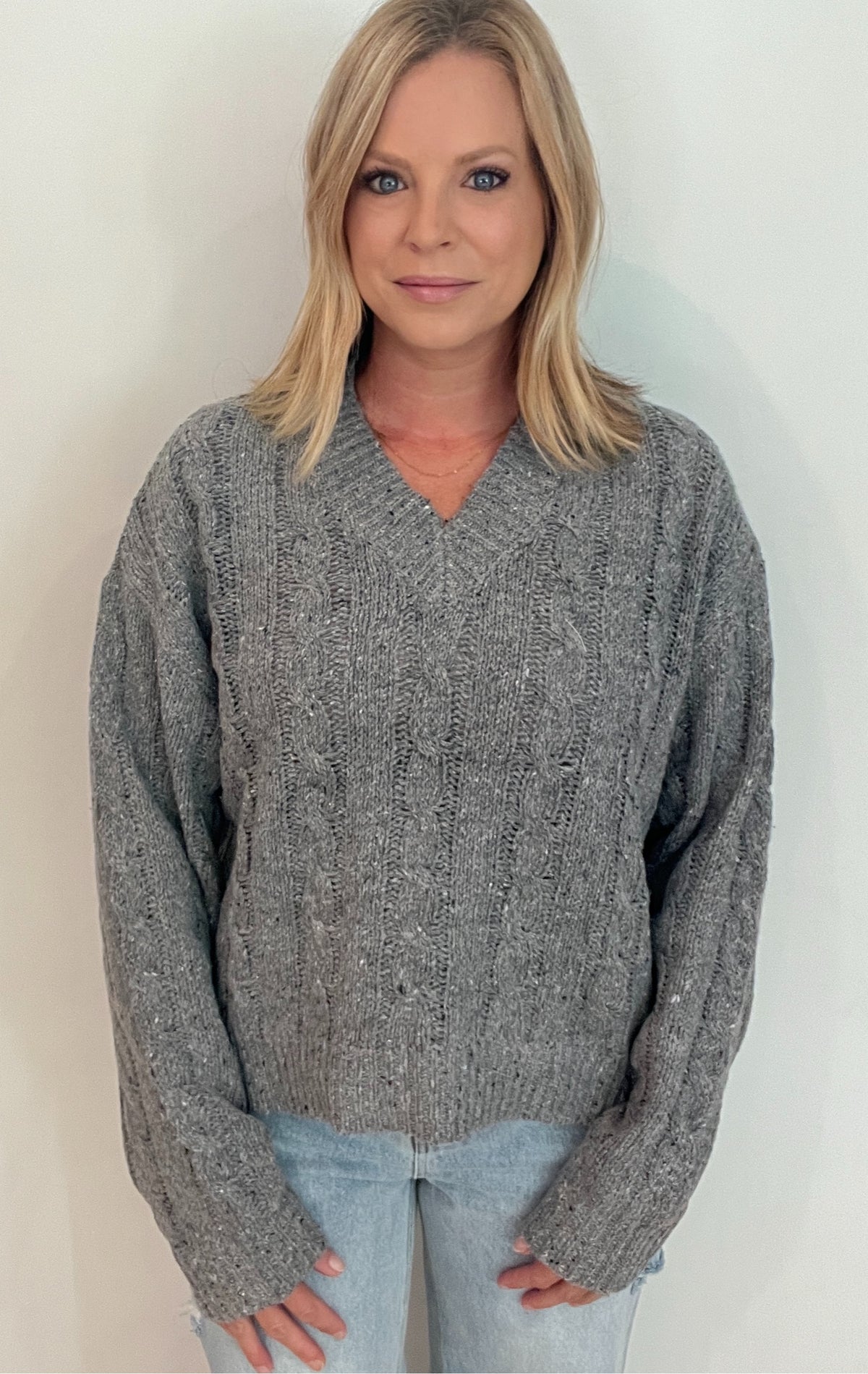 Morning Fog Sweater-Grey