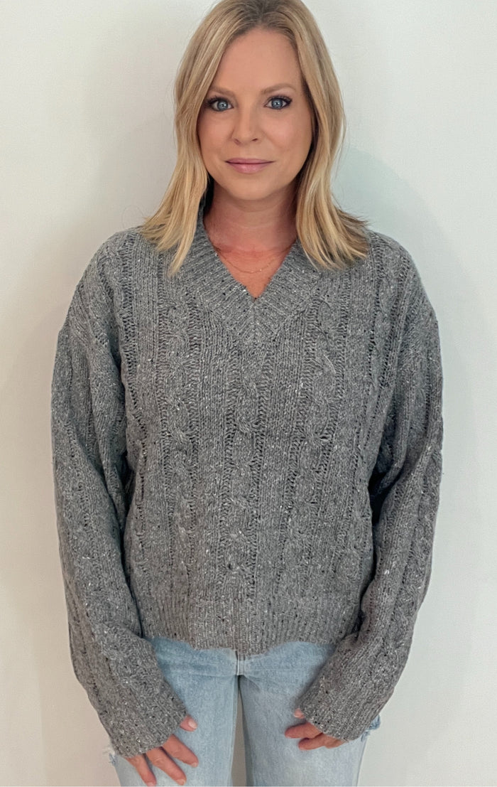 Morning Fog Sweater-Grey
