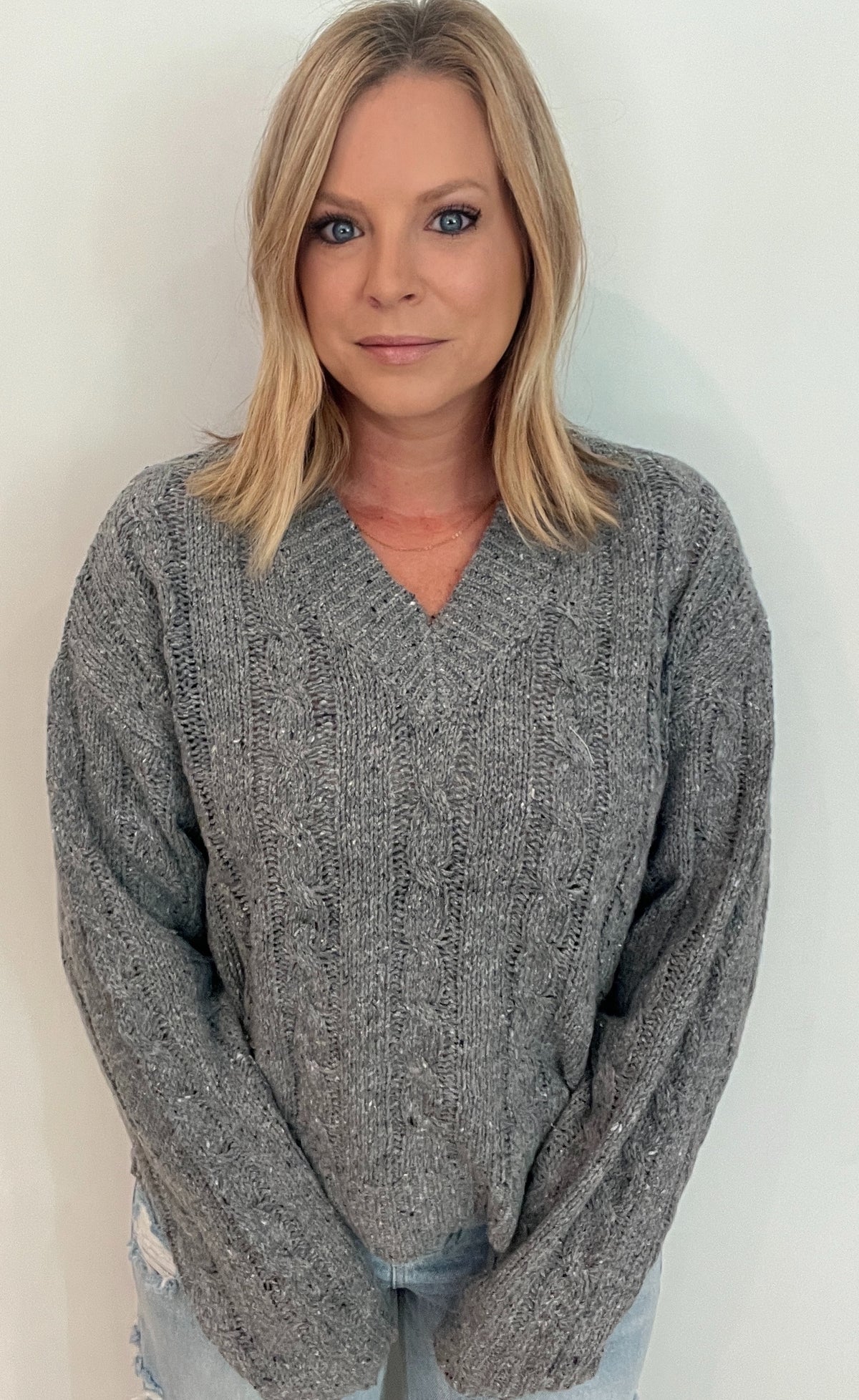 Morning Fog Sweater-Grey