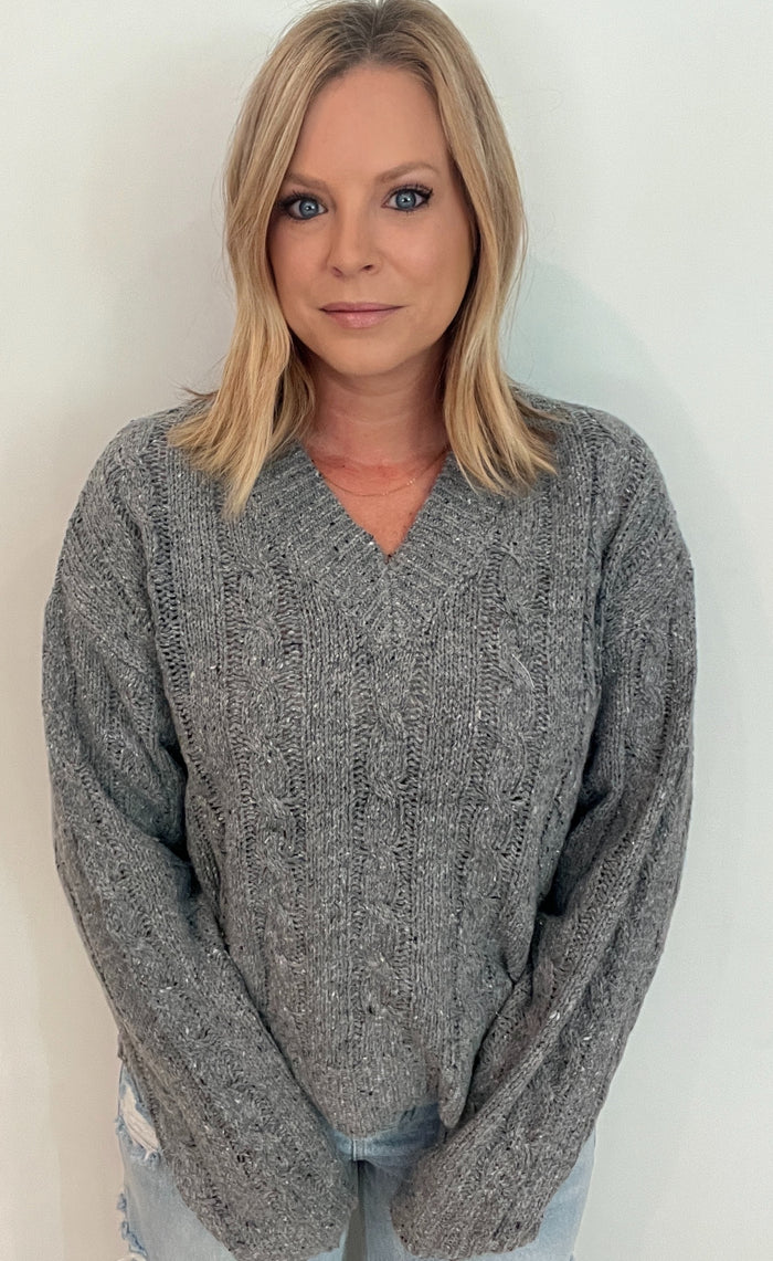 Morning Fog Sweater-Grey