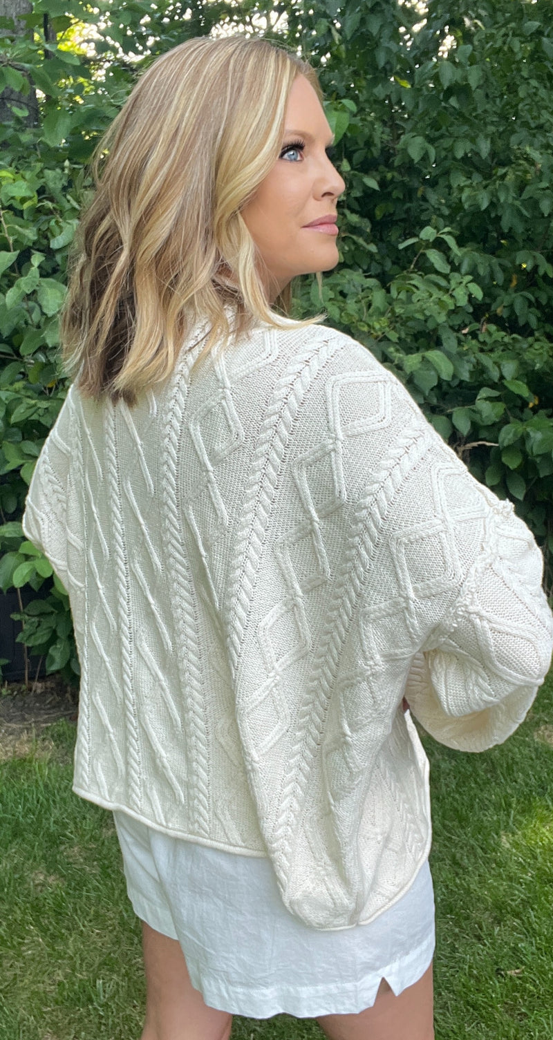 The Lodge Cardigan-Natural