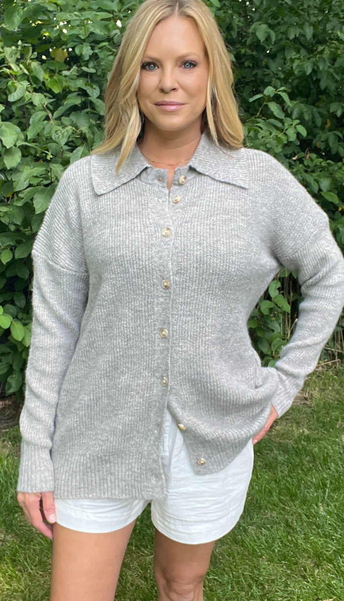 Riverbend Cardigan-Graystone