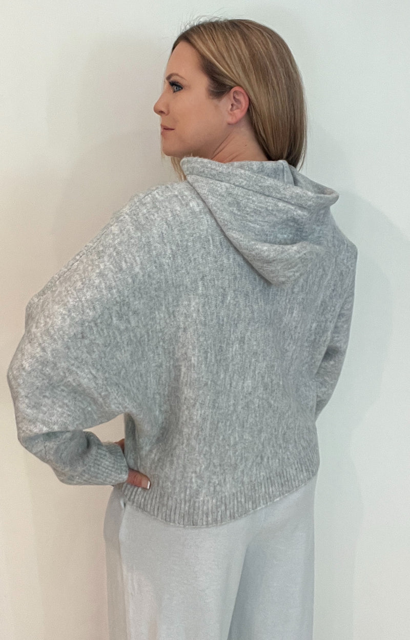 Misty Mountain Hooded Sweater-Grey
